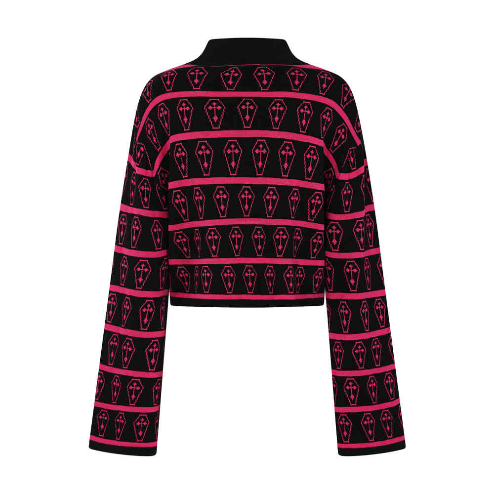 Banned - Celda Strick pullover - Schwarz/Rosa